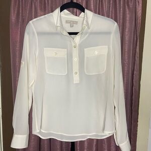 100% Silk Banana Republic Button-Up Blouse